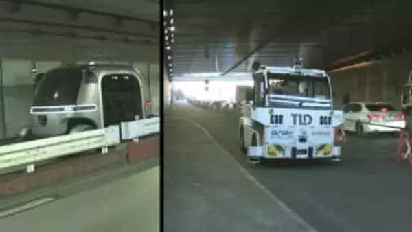 「自動物流道路」実証実験　無人で貨物を運び人手不足解消など期待　千葉・成田市