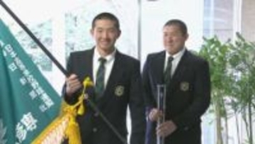 目指すは「ベスト８超え」　センバツ出場の専大松戸野球部選手らがチバテレ訪れる