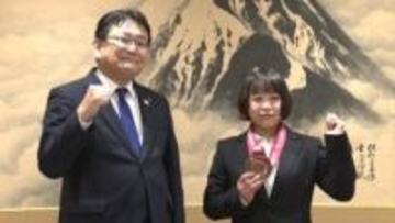 「五輪金メダルが最終目標」　柔道GSで３位の森結愛選手　結果を千葉市に報告