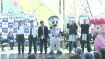 マーくん一日署長に　千葉県警と千葉ロッテが防犯意識の向上を呼びかけ