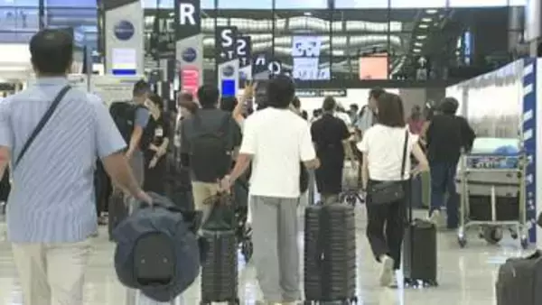 成田空港でお盆期間の出国ピーク　グアム行く男性「頑張って貯めた給料で」