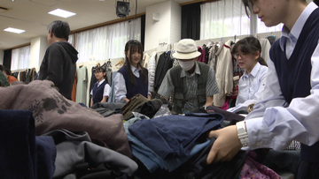 古着循環率１００％を目指します！　地域の古着を橋渡し　千葉女子高校家政科