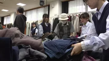 古着循環率１００％を目指します！　地域の古着を橋渡し　千葉女子高校家政科