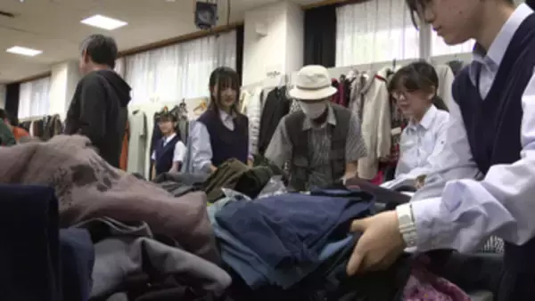 古着循環率１００％を目指します！　地域の古着を橋渡し　千葉女子高校家政科