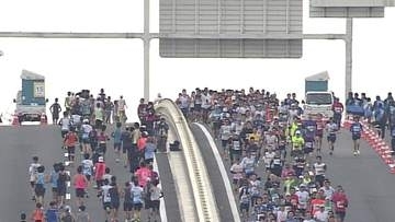 海の上を走るアクアラインマラソンまで３カ月　千葉県知事は地域活性化を期待