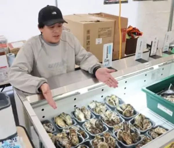 イオンモール広島府中でカキ小屋オープン　2月23日まで、売り上げの一部を生産者の支援金に