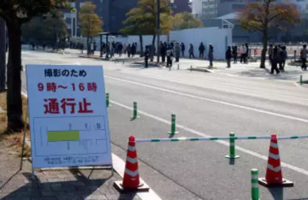 広島市中心部で交通規制スタート　ドラマ「俺たちの箱根駅伝」ロケで2月27日まで