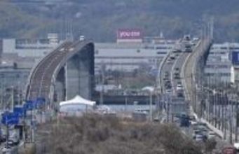 はつかいち大橋4車線化による新橋が開通