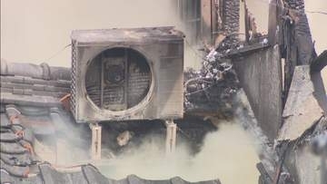 「１階へ行ったら火が･･･」火事で住宅全焼　住人の男性がけが　愛知・岡崎市