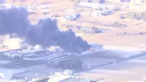 【速報】廃棄物に火がついたか　稲沢市のリサイクル工場で火事（1月30日午前9時30分）