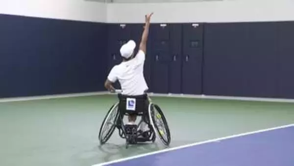車いすテニス小田凱人選手が公開練習　地元開催のアジアパラ競技大会へ決意　愛知・一宮市出身