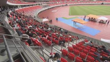 アジア・アジアパラ競技大会を前に瑞穂公園陸上競技場で訓練　名古屋・瑞穂区