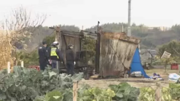 農作業用の小屋が全焼 焼け跡から1人の遺体　愛知・東海市
