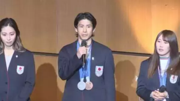 村瀬心椛選手や堀島行真選手が登壇 ミラノ・コルティナ五輪でメダル獲得の岐阜県出身選手らを表彰 村瀬選手は７人目の県民栄誉大賞