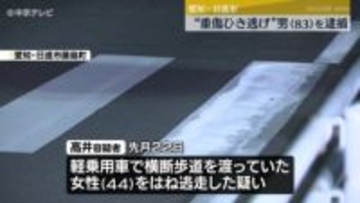 “重傷ひき逃げ”　男（83）を逮捕　女性は右足のすねの骨を折る重傷　愛知・日進市