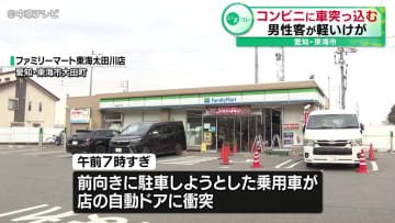 「アクセルとブレーキを踏み間違えた」コンビニに車突っ込む　男性客が軽いけが　愛知・東海市
