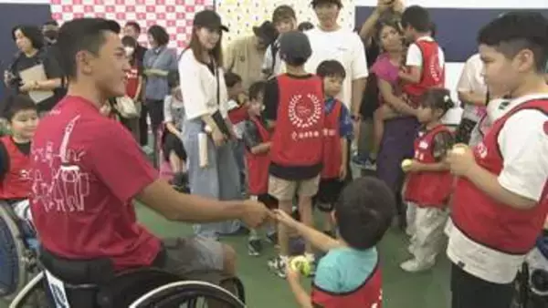 車いすテニス・小田凱人選手　障がいがある子どもたちと交流　スポーツの楽しさ伝える　名古屋・緑区