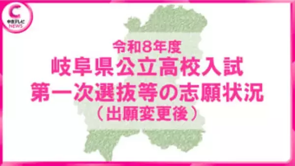 【2026年度・岐阜県公立高校入試】第一次選抜の志願状況（出願変更後）　岐阜・大垣北の倍率は1.09倍に低下＜全校データ掲載＞