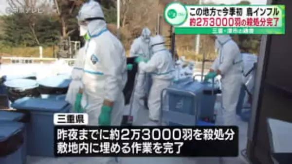 東海地方で今季初めて確認された高病原性鳥インフルエンザ　約2万3000羽の殺処分が完了　三重・津市