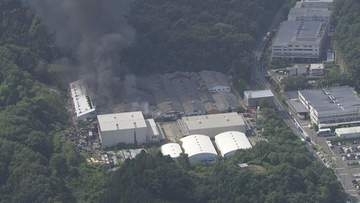 リサイクル工場で火事　消火活動続く　岐阜・御嵩町の｢カーボンファイバーリサイクル工業｣ （6月17日午前11時40分)