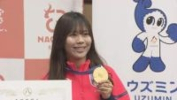 椙山女学園中学校を卒業　スノボ女子金メダル深田茉莉選手　名古屋市役所訪問