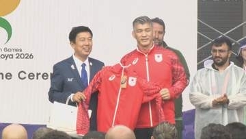 アジア競技大会選手団の歓迎イベントが始まる　井上康生さんらが登場　「名古屋港ガーデンふ頭」