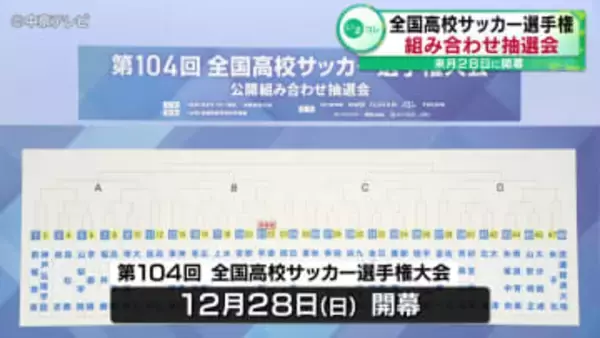 「全国高校サッカー選手権」　組み合わせ抽選会　12月28日に開幕