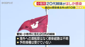 ２０代姉妹がはしかに感染　海外への渡航歴なし　感染経路不明　愛知・小牧市