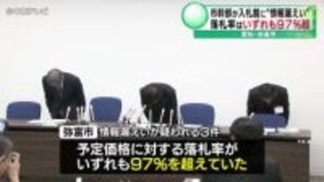 市幹部が入札前に“情報漏えい”　落札率はいずれも97％超　愛知・弥富市