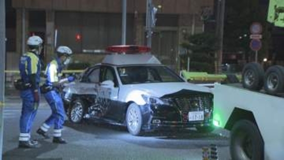緊急走行中のパトカーと乗用車が衝突　警察官ら3人けが　名古屋・中村区