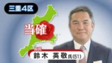 【速報・三重4区】自由民主党・鈴木英敬氏の当選確実　衆院選2026