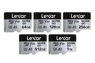 Lexar、最大読込250MB/秒の高速microSDカード「SILVER GO」