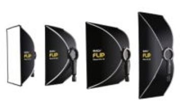 ソフトボックス「SMDV Flip Nemo」にクリップオンストロボ用　アダプター付属のパッケージも