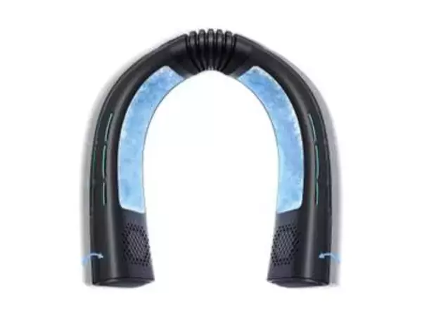 最大28時間駆動の折り畳み式ネッククーラー最上位モデル　電源ONで最大パワーになる「パワーモード」も