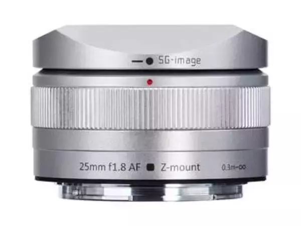 シルバー鏡筒の「SG-image AF 25mm F1.8」にニコンZマウント用