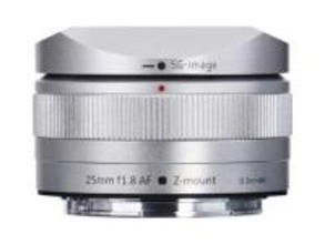 シルバー鏡筒の「SG-image AF 25mm F1.8」にニコンZマウント用
