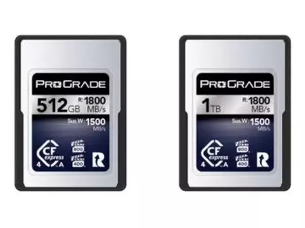 ProGrade Digitalの「CFexpress 4.0 Type A IRIDIUM」に512GB・1TBが追加　デュアルVPGに対応　ソニー製カメラのRAW内部収録などが可能に