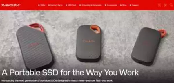 サンディスクのポータブルSSD「Extreme Pro」などが刷新　最大4,000MB/秒の超高速モデルなど