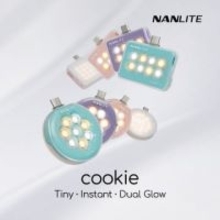 NANLITEからカジュアルデザインのスマホ用LED　丸い「cookie」と四角い「cookie-s」