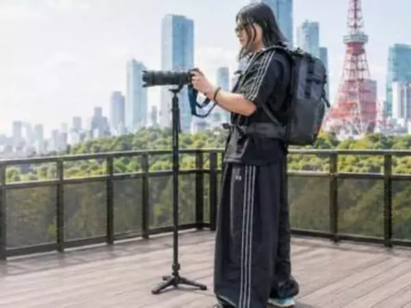 折りたたみ式「三脚ベース」付きのVANGUARDアルミ一脚　ベースを軸にチルトと回転も可能　脚径23mmと26mm