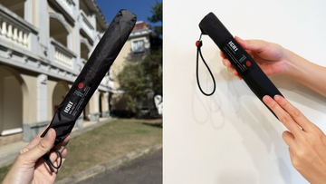 カメラバッグに常備できる110gの極細折りたたみ傘