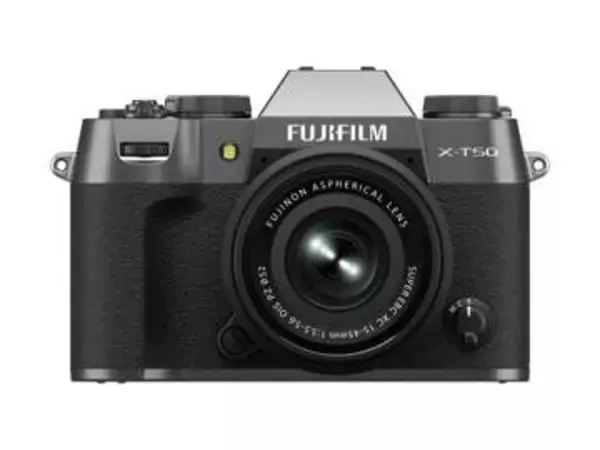 FUJIFILM X-T50に新色「チャコールシルバー」　XC15-45mm付属のレンズキットで