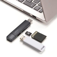USB Type-C/A両対応の直挿しSDメモリーカードリーダー　USBハブとしても利用可能