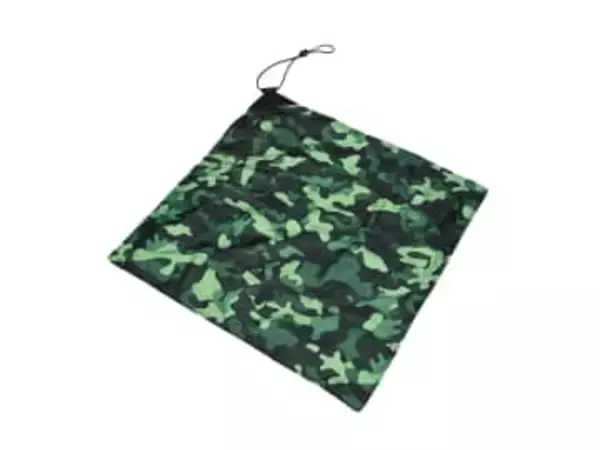 迷彩色でカメラを包む「KANI カメララッピングクロス」新色　巾着のように絞れるバンジーコードを追加