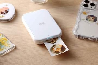 キヤノンのミニフォトプリンターに「ハート形」のシール用紙　スマホの写真を手帳やノートに