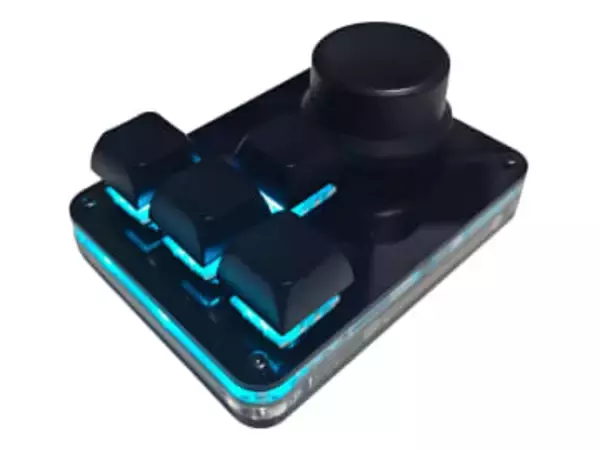 ボリュームコントローラー搭載の小型“片手デバイス”　Windows/macOSの両対応