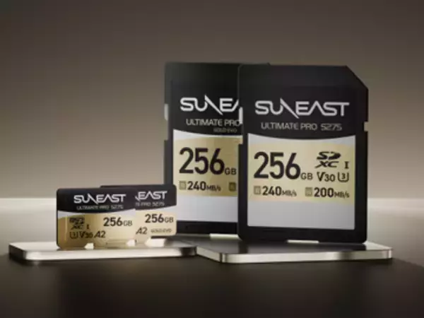 SUNEAST、最大250MB/秒のSD/microSDカード　対応環境でUHS-I以上の転送速度に