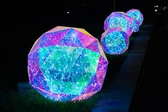 イベントレポート：東京・葛西臨海公園で夏のイルミネーションイベントが開始　「花と光のムーブメント」マジックアワー いのちがつながる時間