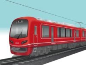 箱根登山電車に新型車両「4000形」が導入　朱色のステンレス車体に流面形の前面　2028年度から