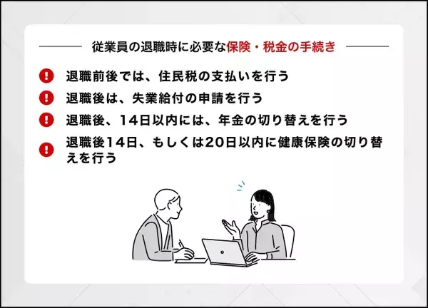 「退職手続きの基本的な流れ｜必要書類のチェックリストを紹介」の画像